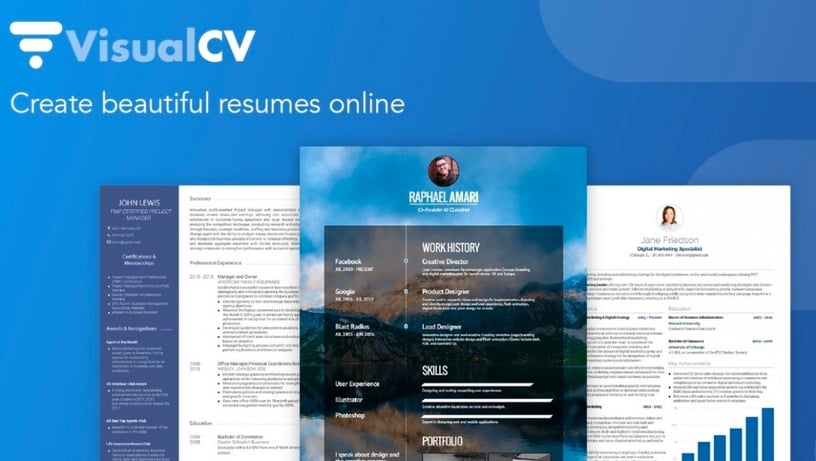 履歷模板網站推薦.3:Visual CV