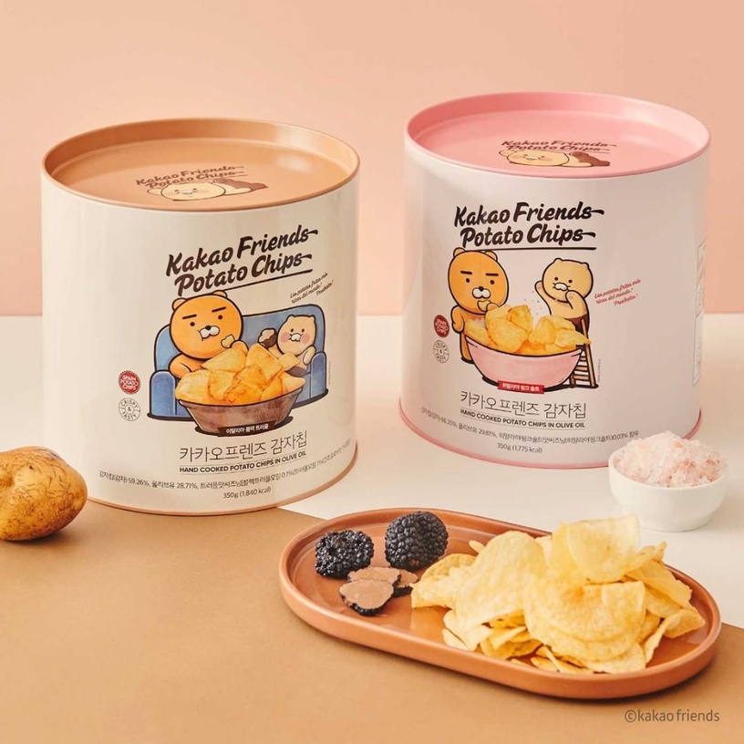 KAKAO FRIENDS推「油漆桶洋芋片」!清爽薄脆、追劇嘴饞必備,讓萊恩陪你追劇嗑餅乾