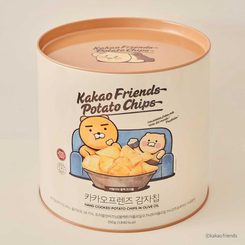 KAKAO FRIENDS推「油漆桶洋芋片」!清爽薄脆、追劇嘴饞必備,讓萊恩陪你追劇嗑餅乾