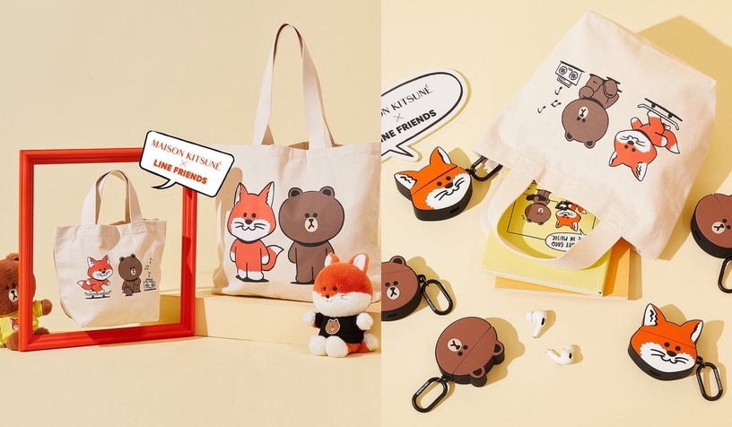 LINE FRIENDS X MAISON KITSUNÉ聯名登場!圓滾滾小狐狸周邊超可愛,免費貼圖手刀下載