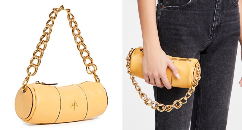 2021 奶油黃包包推薦01:CHARLES & KEITH 金扣馬鞍包,NT. 2,590