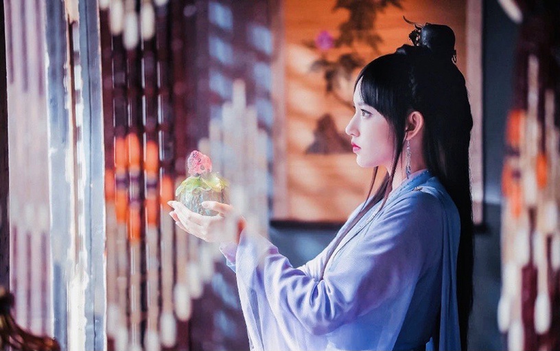 當《你微笑時很美》演員集體穿古裝8:程瀟 飾 童謠