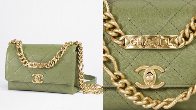 2021酪梨綠包包推薦.1:CHARLES & KEITH 不規則金屬釦手提包,NT2,490