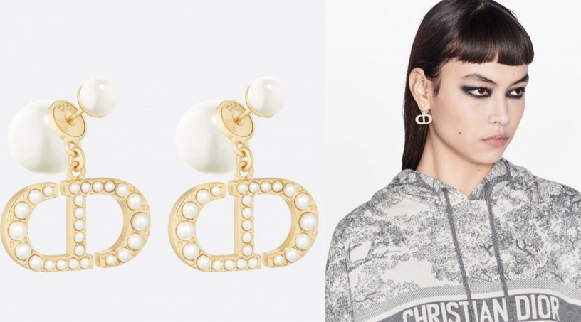 2021 新款「精品耳環」推薦:DIOR PETIT CD 耳環,NT.15000