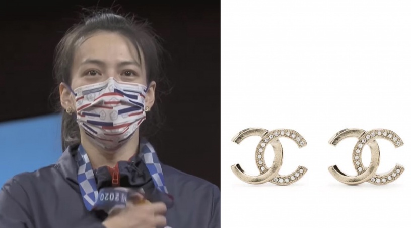 「舉重女神」郭婞淳同款CHANEL雙C耳環
