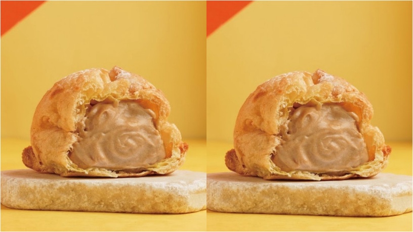 beard papa X cama café推聯名「香草拿鐵咖啡泡芙」