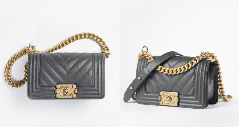 2021新款「質感灰精品包」推薦:CHANEL 小型鍊子化妝包,NT.59900