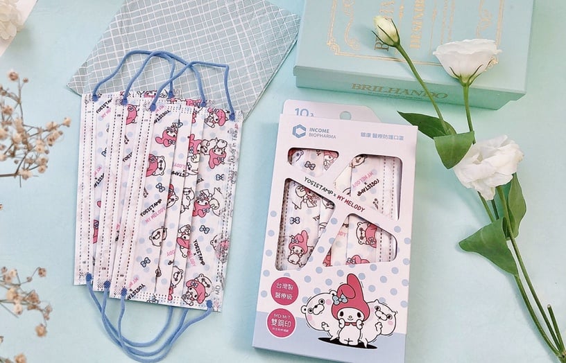 超療癒~Hello Kitty、My Melody、蛋黃哥「三麗鷗xYOSISTAMP聯名口罩」陪你一起萌防疫