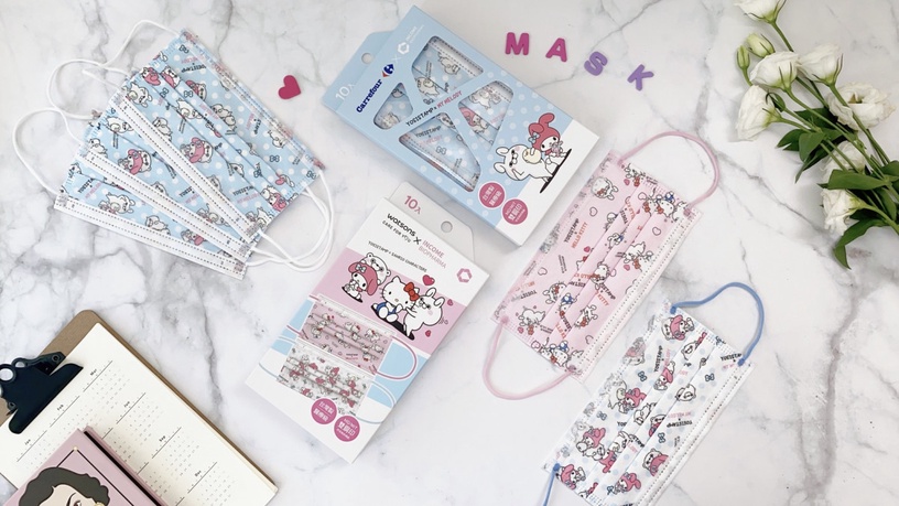 超療癒~Hello Kitty、My Melody、蛋黃哥「三麗鷗xYOSISTAMP聯名口罩」陪你一起萌防疫