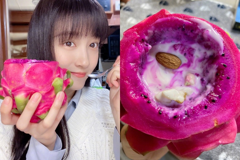 關曉彤減肥點心 >> 火龍果優格