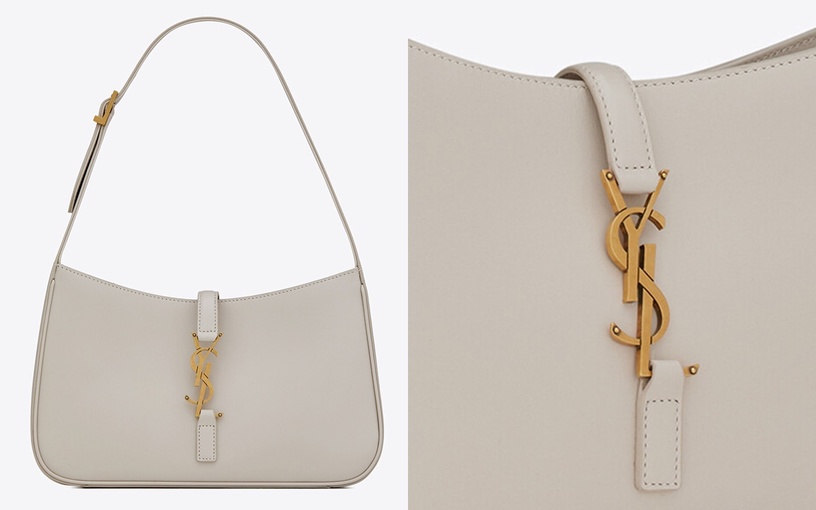 2021奶油白精品包推薦6:SAINT LAURENT LE 5 À 7 HOBO BAG,NT54,300(小牛皮)