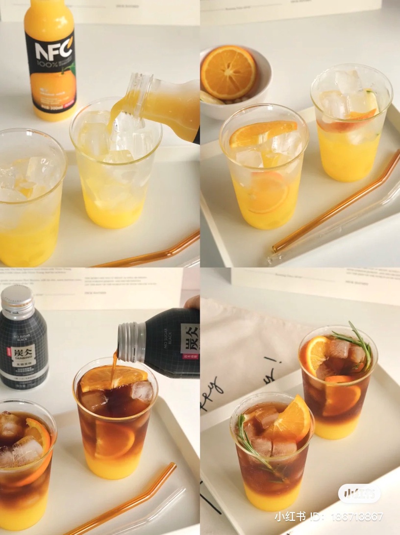 自製咖啡飲品系列推薦5:香橙冰美式