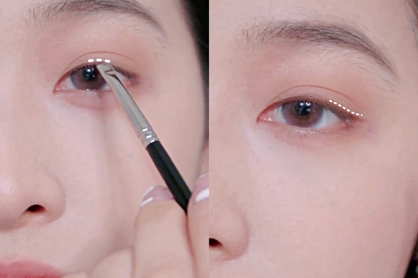 無眼影妝容教學!眼線+臥蠶搭配是重點,矯正眼型、橫直向放大雙眼,眼妝精緻乾淨
