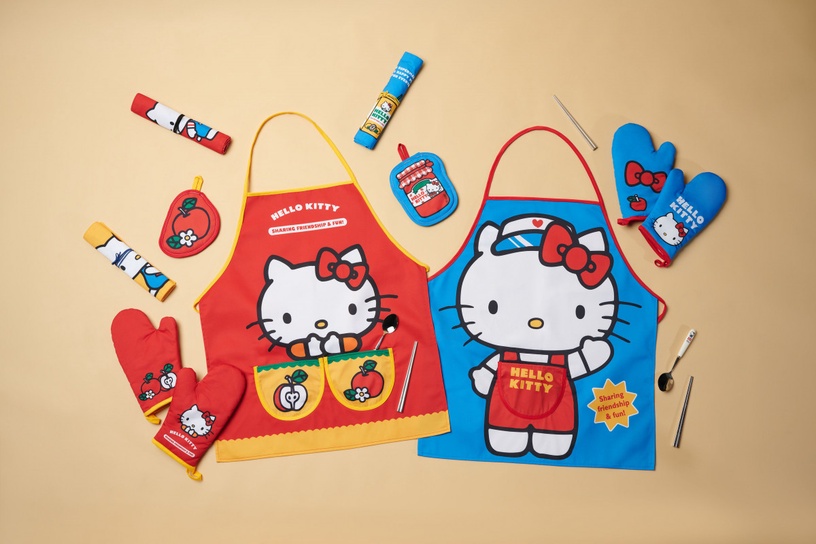 全聯集點「Hello Kitty日用品積分樂」圍裙、餐具、抱枕毯都有!在家煮菜也有儀式感