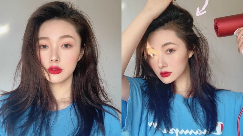 打造蓬鬆高顱頂第一步:逆吹髮根