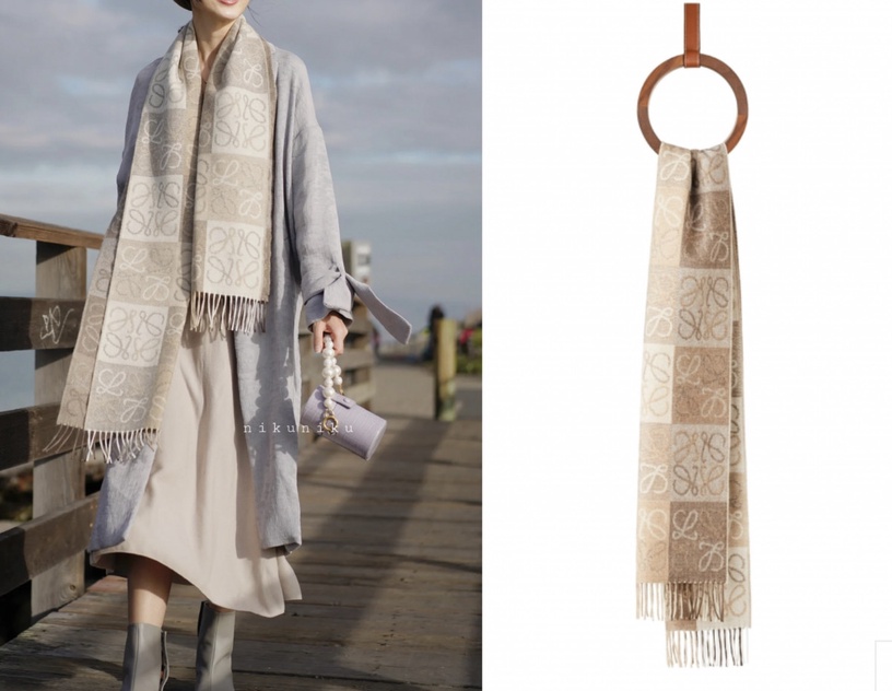 2021秋冬「精品LOGO圍巾」推薦:DIOR OBLIQUE 毛毯披肩,NT.56000
