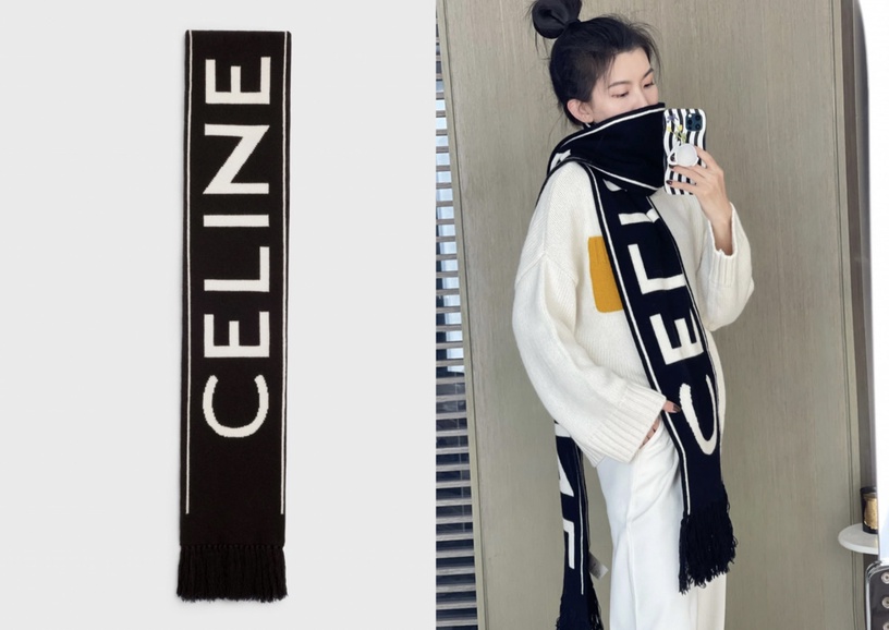 2021秋冬「精品LOGO圍巾」推薦:HERMÈS 雙面長披肩,約NT.43000