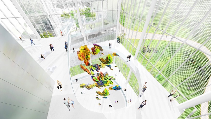 台中新景點!「台中綠美圖」夢幻純白建築+玻璃外牆,全台首座美術館&圖書館共構建築