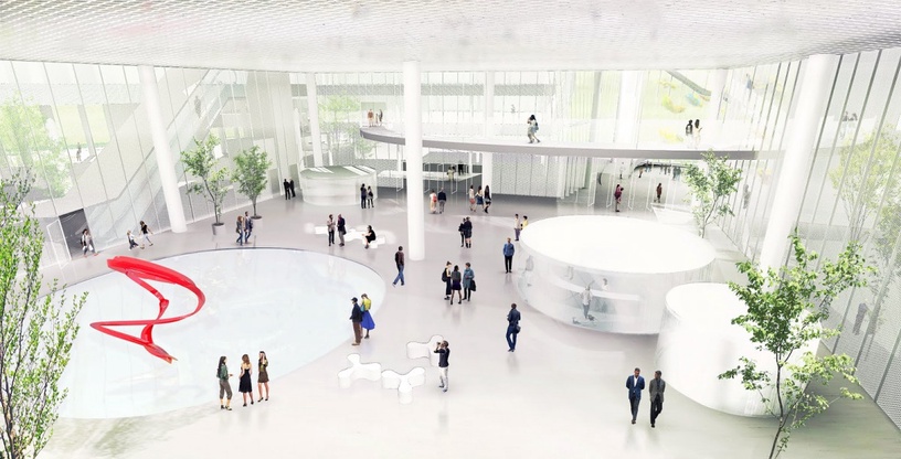 台中新景點!「台中綠美圖」夢幻純白建築+玻璃外牆,全台首座美術館&圖書館共構建築