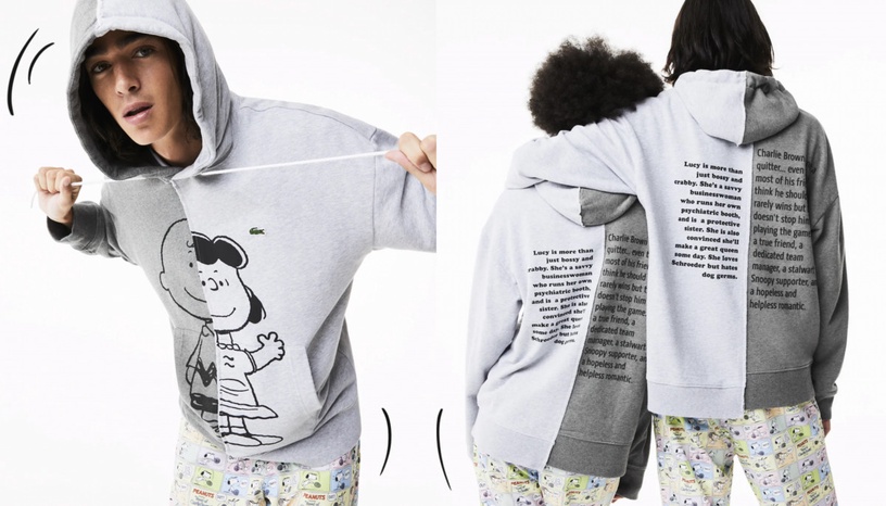 LACOSTE X PEANUTS 史努比聯名系列登場!雙色拼接帽T萌翻,印花相機包超生火