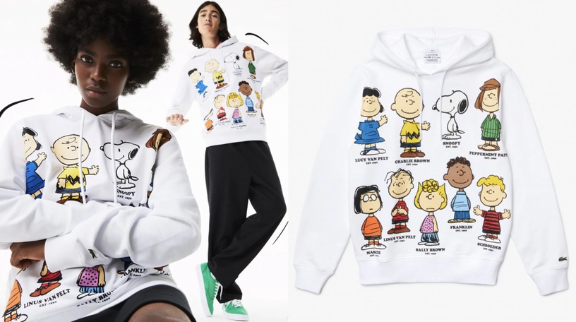 LACOSTE X PEANUTS 史努比聯名系列登場!雙色拼接帽T萌翻,印花相機包超生火