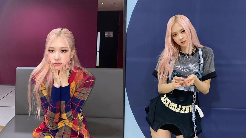 BLACKPINK LISA玫瑰金髮色超夢幻!女星玫瑰粉金髮色盤點,太妍、Rosé 根本仙女下凡