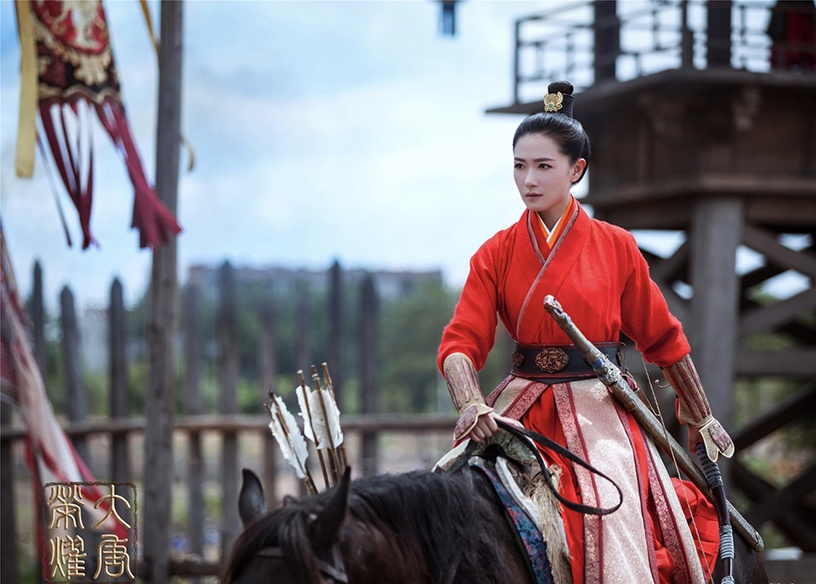 網評古裝劇「最颯女將軍」TOP 9:萬茜 飾演《大唐榮耀》獨孤靖瑤