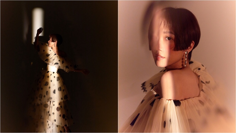 服裝/ H&M Innovation Circular Design Story、鞋/ Versace、飾品/Swarovski