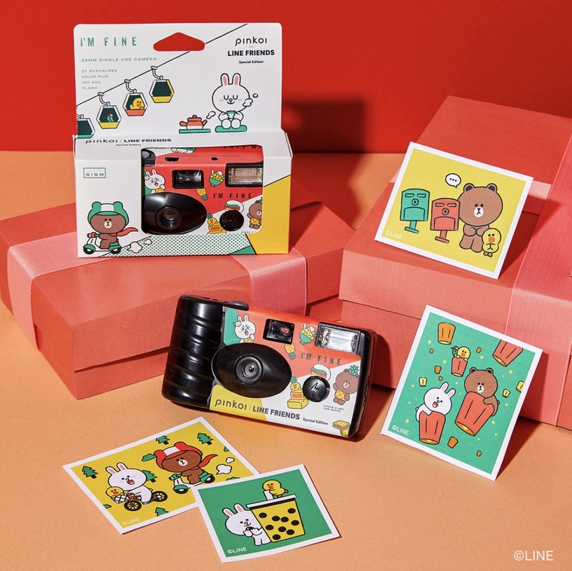 PINKOI x LINE FRIENDS 10週年聯名登場!熊大造型擴香石太療癒,底片相機超欠買!