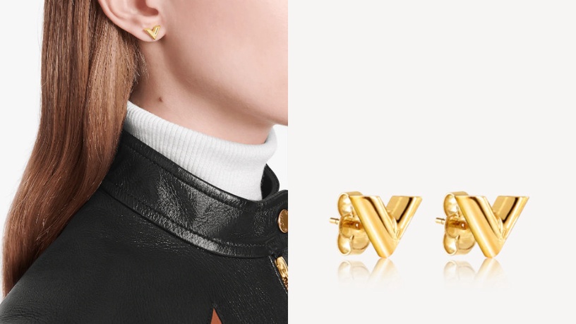 交換禮物精品推薦7:Louis Vuitton ESSENTIAL V 耳環 NT$10,000
