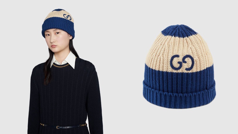 交換禮物精品推薦11:Gucci GG棉質針織帽¥2,650(約NT$11,540)