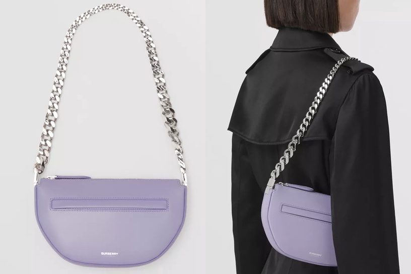 2022 PANTONE長春花藍包包推薦:BURBERRY Olympia迷你鍊條包,NT55,000