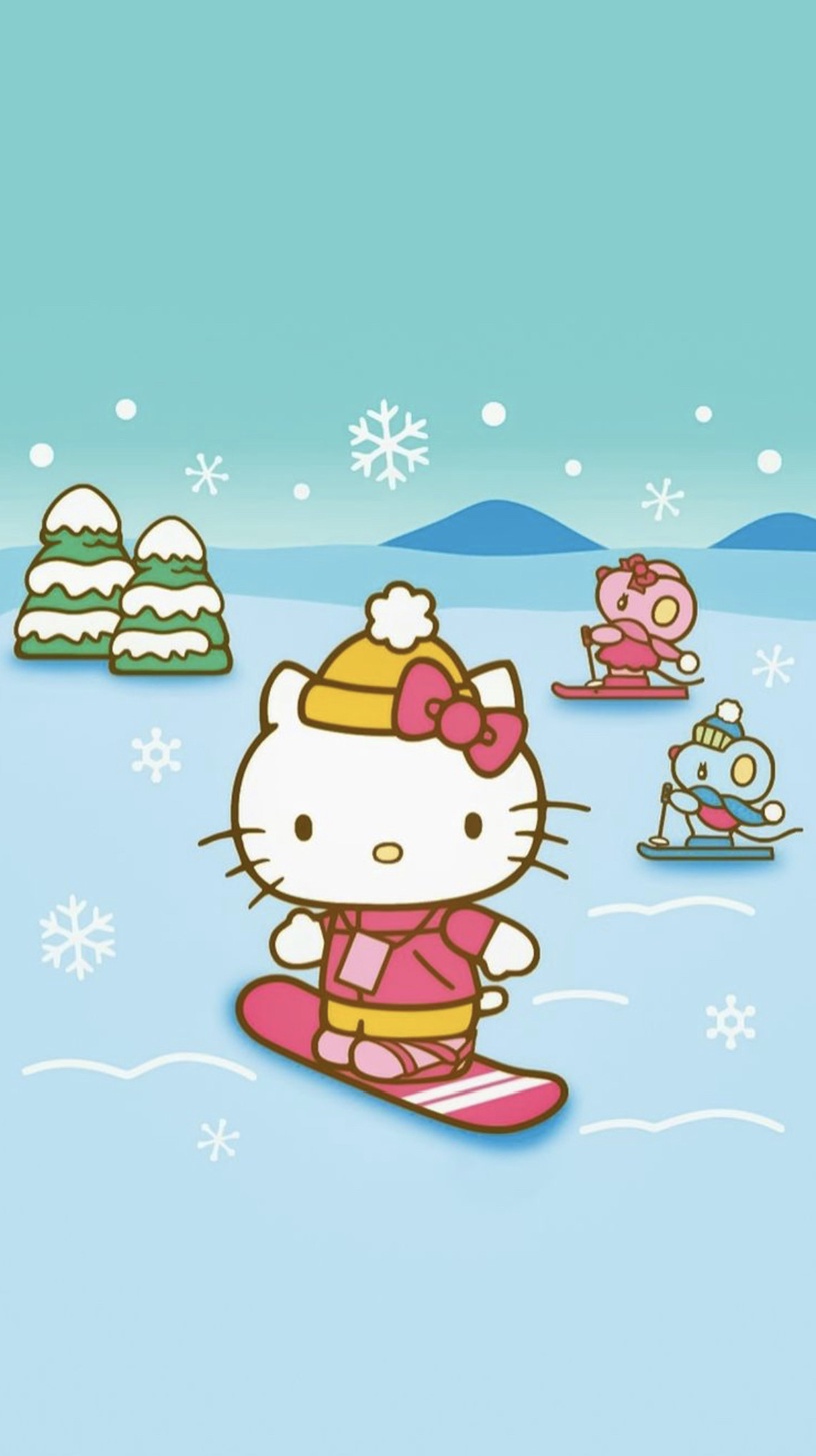 「聖誕版Kitty」手機桌布特蒐!Kitty扮成麋鹿太勾錐,美樂蒂雪人款桌布必收藏
