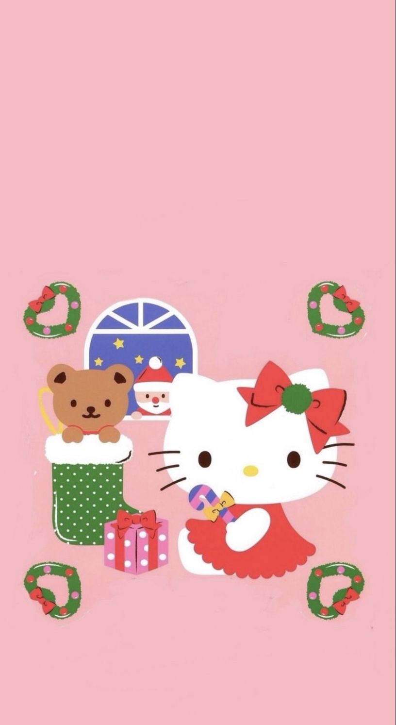 「聖誕版Kitty」手機桌布特蒐!Kitty扮成麋鹿太勾錐,美樂蒂雪人款桌布必收藏