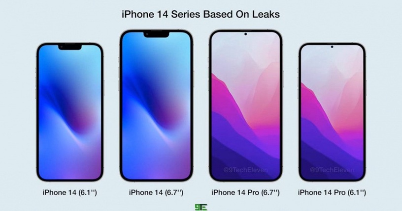 剪瀏海變長痣?iPhone 14「蒂芬妮綠」新色+打孔式螢幕設計曝光,網譽史上最仙iPhone!