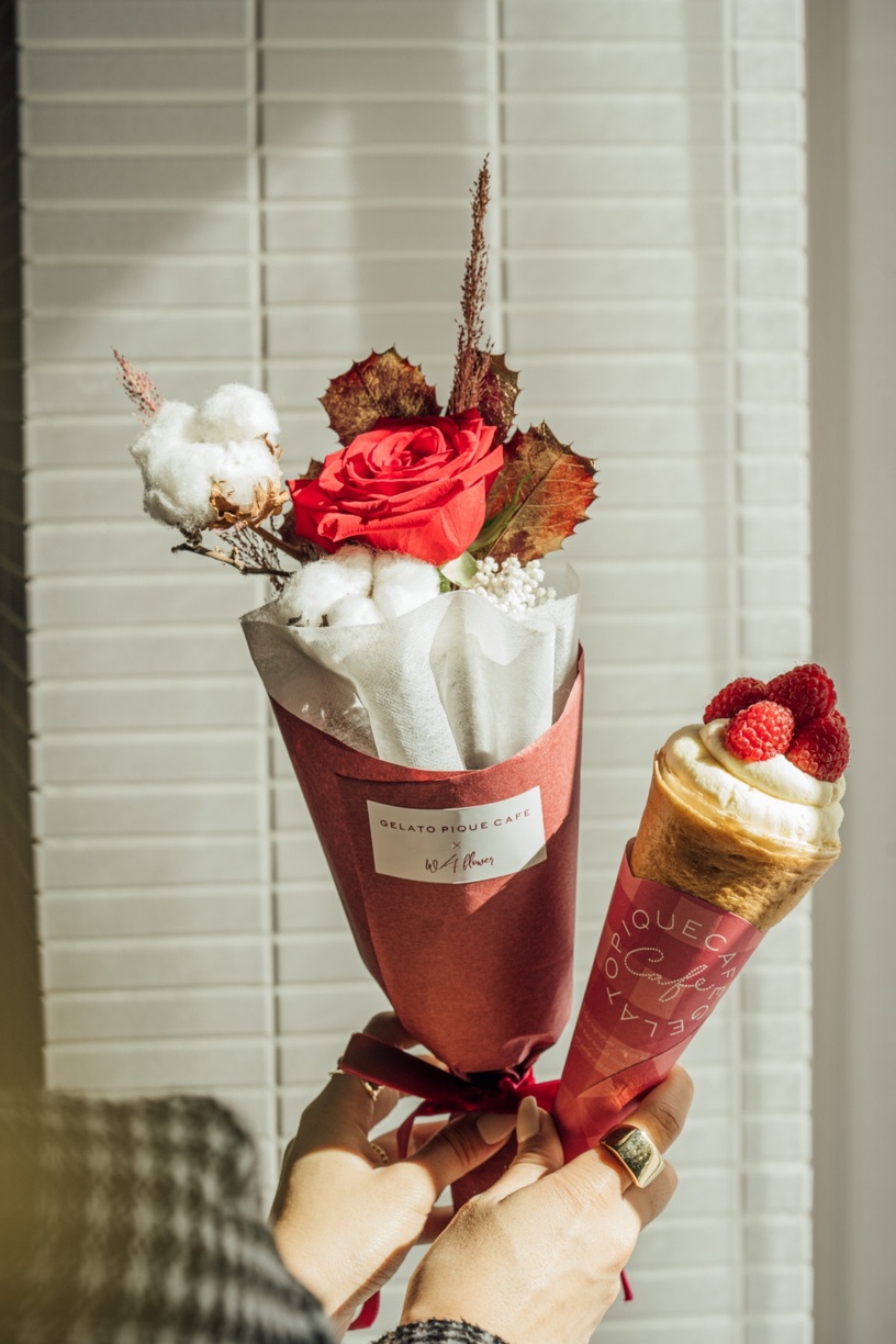 gelato pique聖誕甜點「覆盆子起司蛋糕可麗餅」太美!