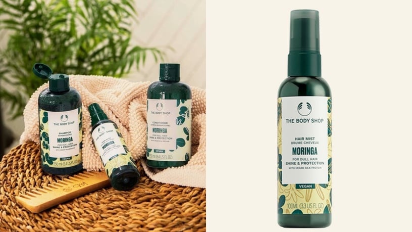 「開架/平價免沖洗護髮」推薦4:The body shop 辣木籽修護順髮液