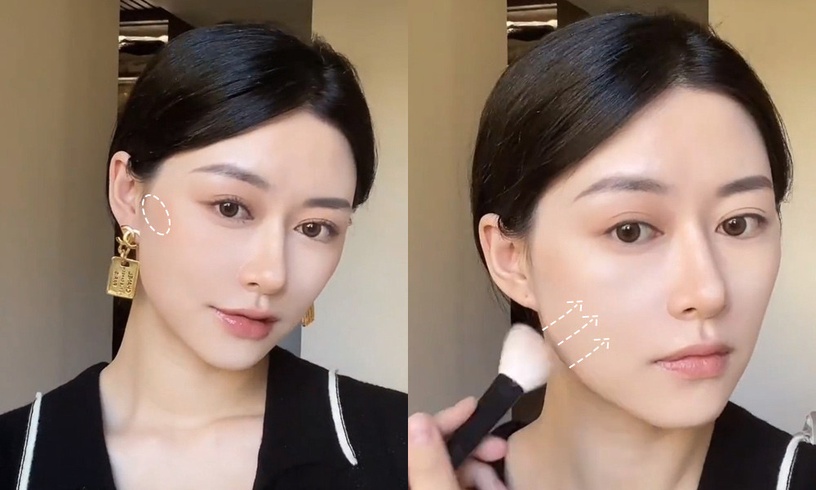 無痛小顏術!「3D立體緊緻修容」2招,不顯毛孔、提亮面部凹陷,打造少女般澎潤好氣色