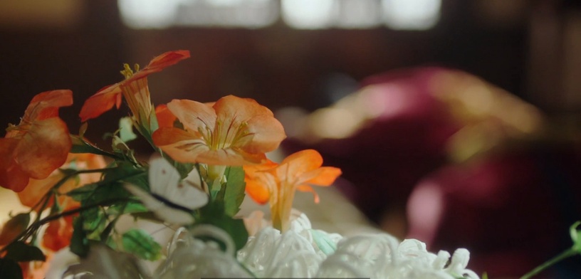 《衣袖紅鑲邊》彩蛋細節!結局「凌霄花」盛開藏隱喻,祘因德任分心,寫下的字是「愛」