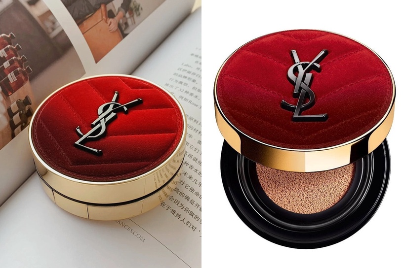 YSL 2022情人節限量紅絲絨氣墊