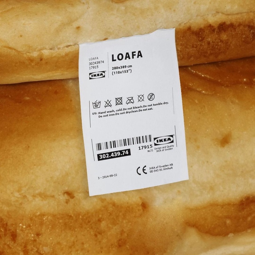 IKEAxTommy Cash「麵包沙發」即將上市!蓬鬆油亮奶油餐包「LOAFA」,麵包控必收藏