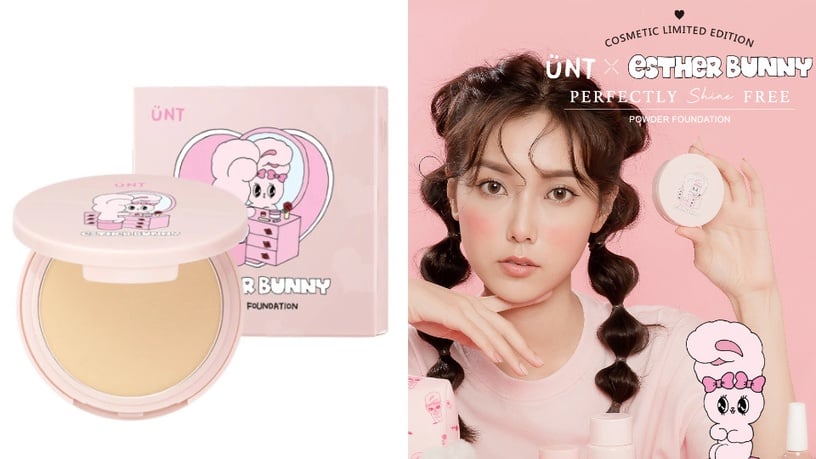 開架蜜粉推薦15:UNT、Esther Bunny 限量聯名完美持久柔霧光粉餅,NT$399(參考momo購物網售價)