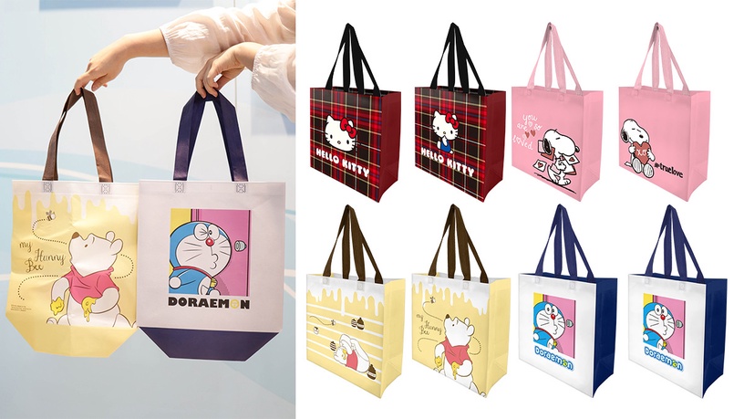 7-11「Kitty、小熊維尼購物袋」 39元入手!「SOU・SOU環保袋、情人節新品」同步登場