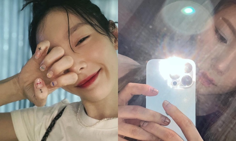 韓星美甲範本1:歐美漸變