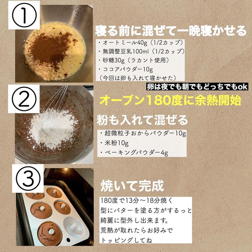 日本減醣甜點食譜1:燕麥甜甜圈