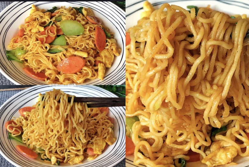 炒泡麵食譜 2:鹹蛋黃炒泡麵
