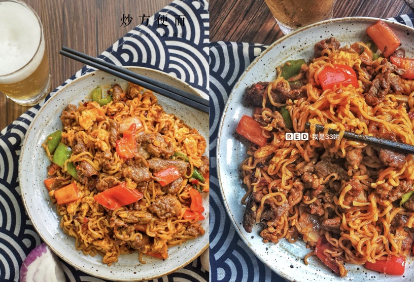 炒泡麵食譜 7:牛肉炒泡麵