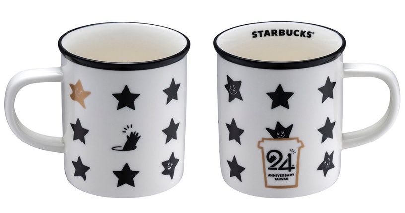 星巴克24週年新品!黑白配色星星杯可愛必收!
