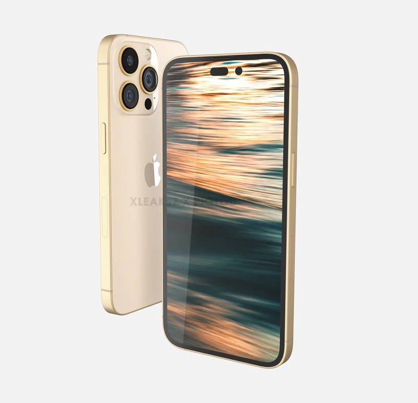 高級感爆棚!iPhone 14最新「奶油金」預測圖曝光,剪瀏海設計+升級4800萬畫素實在欠收
