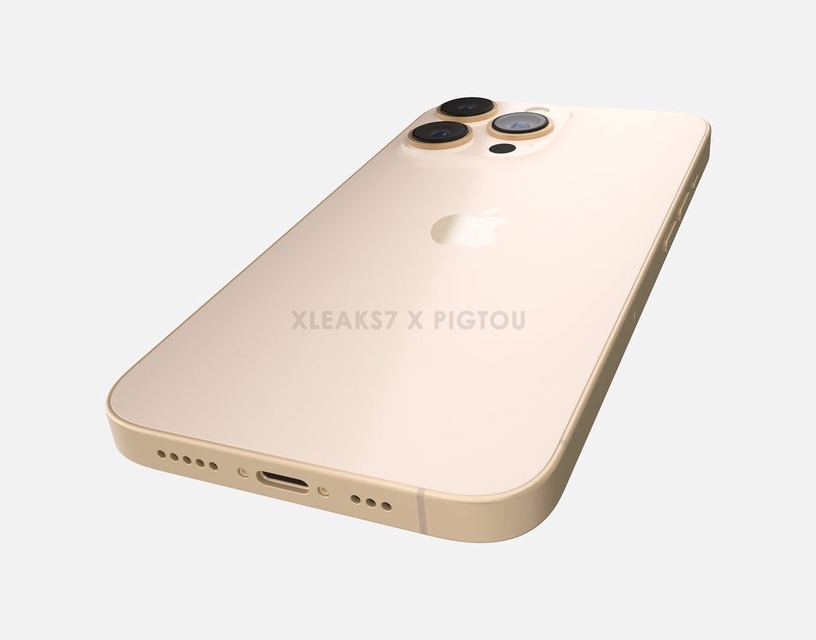 高級感爆棚!iPhone 14最新「奶油金」預測圖曝光,剪瀏海設計+升級4800萬畫素實在欠收